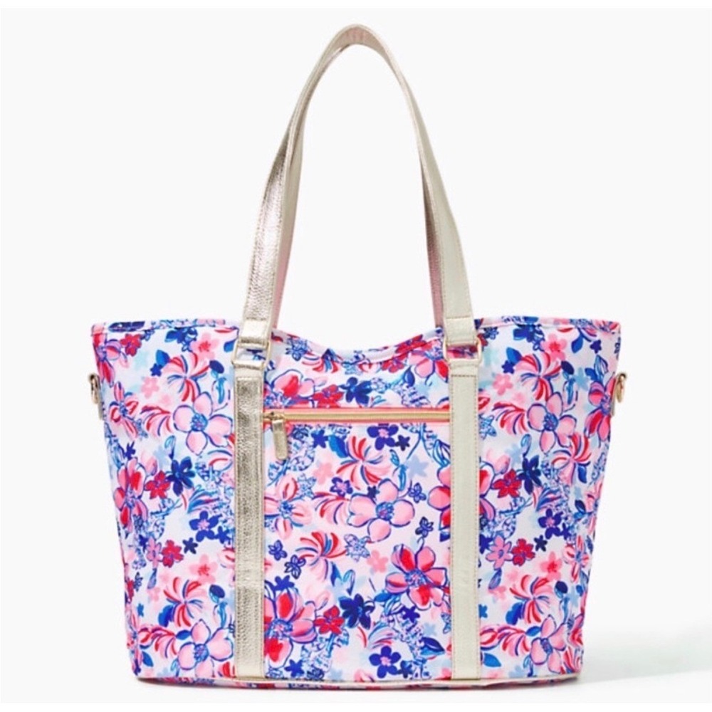 NEW Lilly Pulitzer Party Like A Lobster Insulated Beach Tote Cooler Bag‎ Pink - Picture 3 of 9